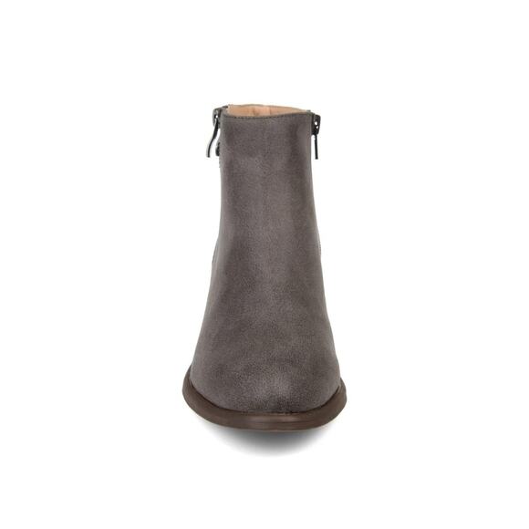 Journee Collection Women Jayda Block Heel Ankle Booties Size US 9M Grey - Picture 4 of 7